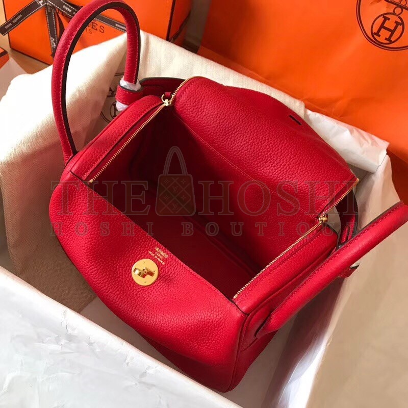 H**me5 Red Lindy 26cm Clemence Handmade Bag Master Quality