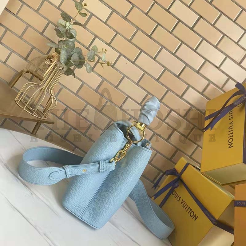 L0vis Vvtt0n LV Women Capucines BB Handbag Dusk Blue Taurillon Calfskin Master Quality