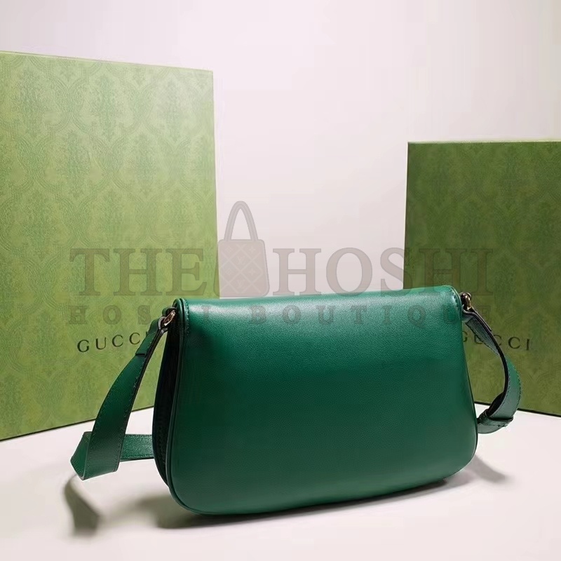 Gvc*1 Women GG Blondie Shoulder Bag Emerald Green Leather Round Interlocking G Master Quality