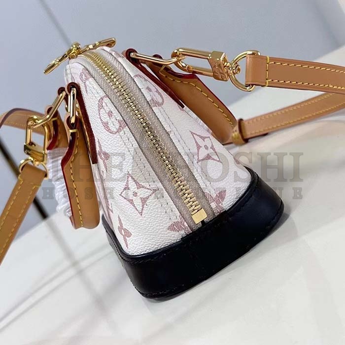 L0vis Vvtt0n LV Women Nano Alma Handbag Monogram Dune Coated Canvas Cowhide-Leather M46895 Master Quality
