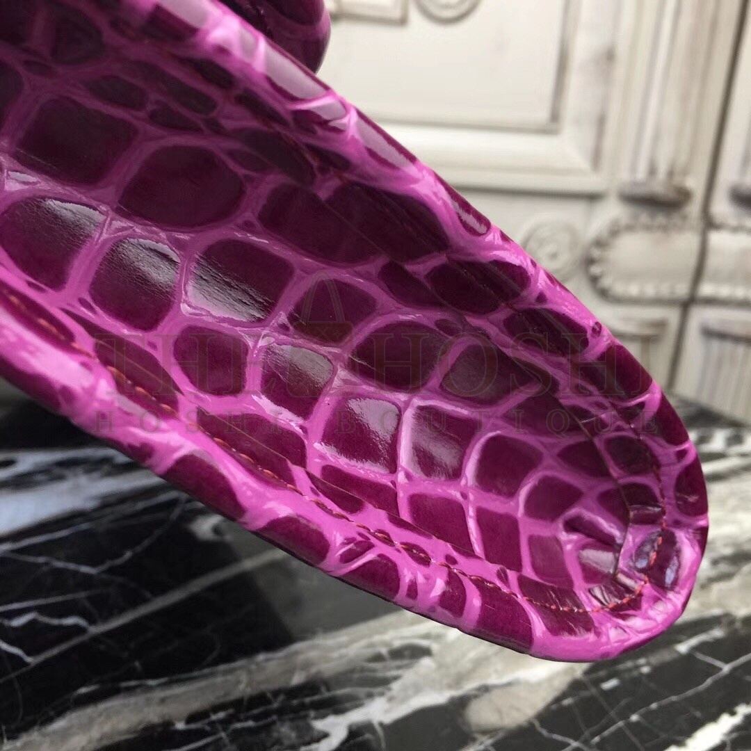 H**me5 Jige Elan 29 Clutch In Fuchsia Crocodile Leather Master Quality