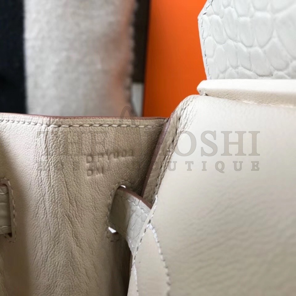 H**me5 Birkin 30cm Bag In Embossed Crocodile Leather Master Quality