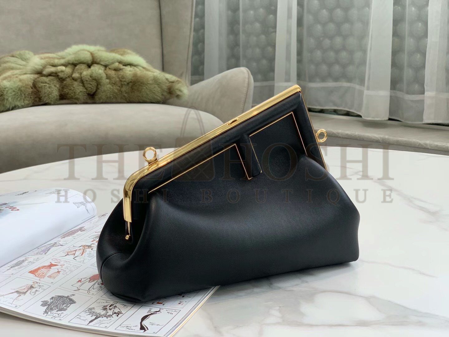 F**di First Small Bag In Black Nappa Leather Master Quality