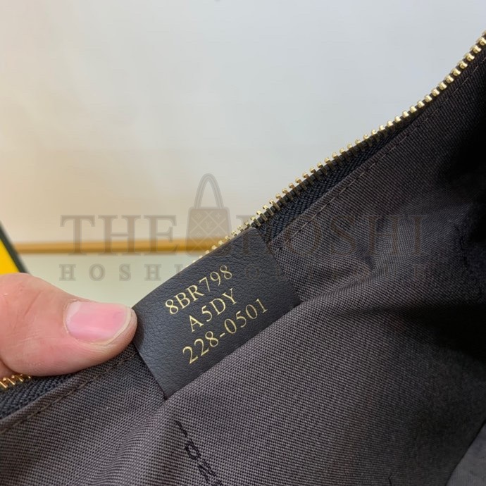 F**di Women F**digraphy Small Black Leather Bag-Black size:24.5 cm Master Quality