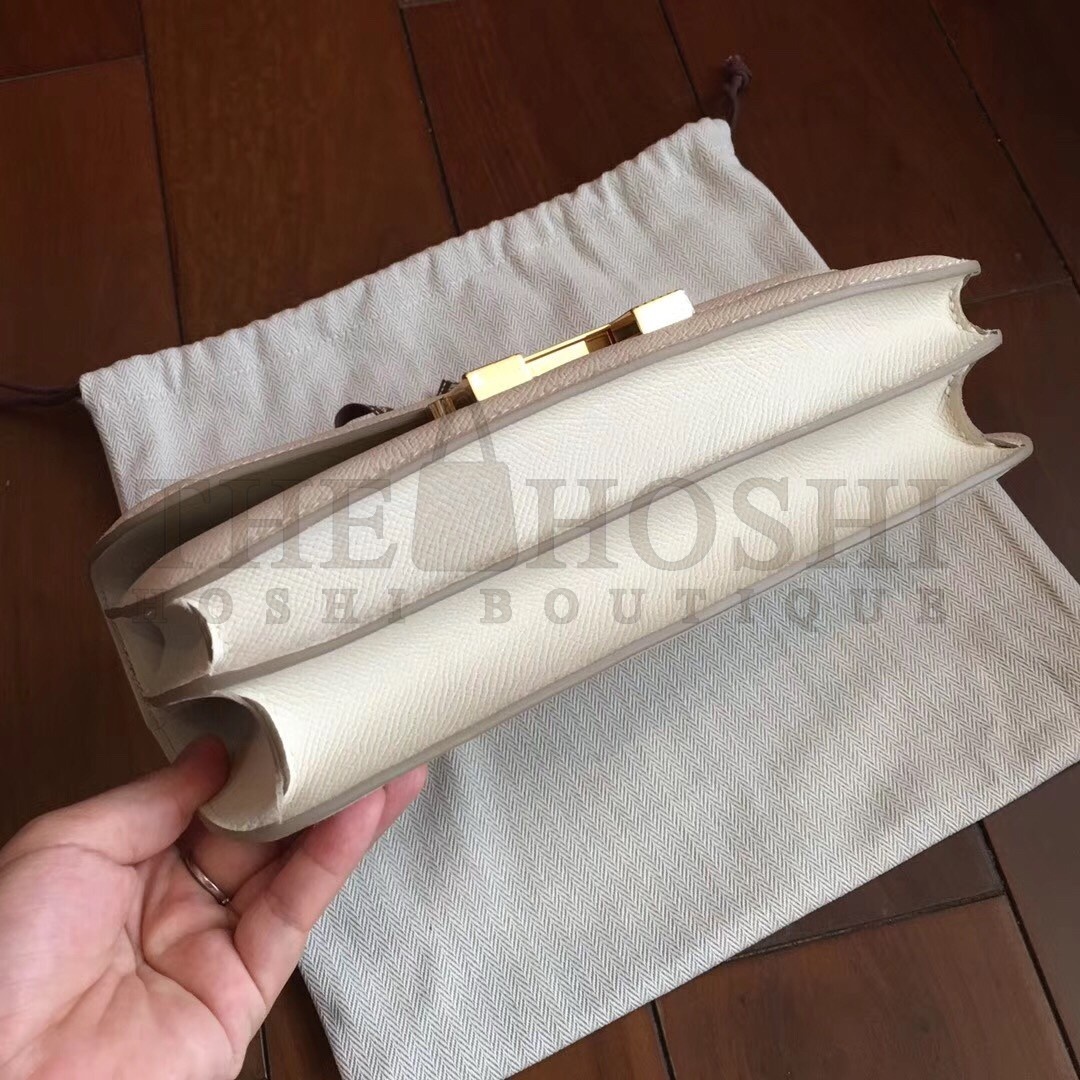 H**me5 White Epsom Constance Elan 25cm Bag Master Quality