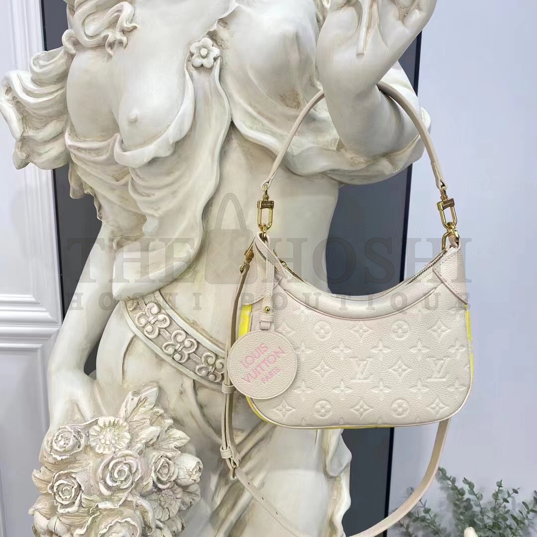 L0vis Vvtt0n LV Women Bagatelle Beige Handbag Printed Embossed Grained Cowhide Leather Master Quality