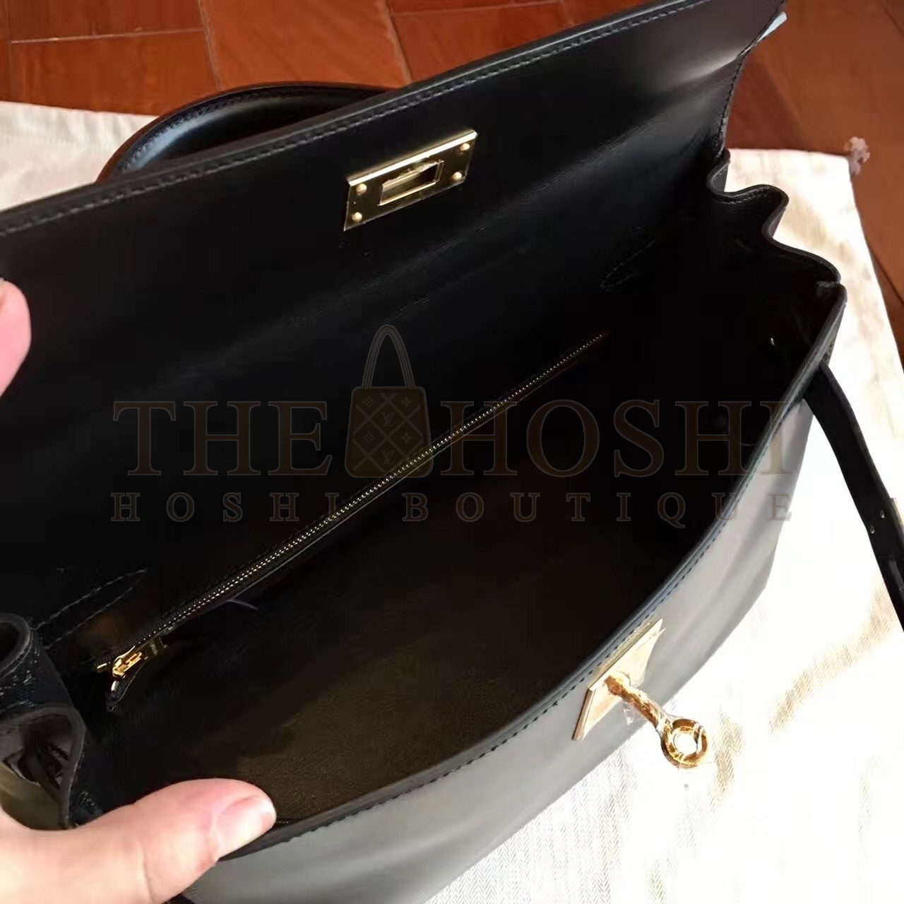 H**me5 Black Box Kelly Retourne 32cm Handmade Bag Master Quality