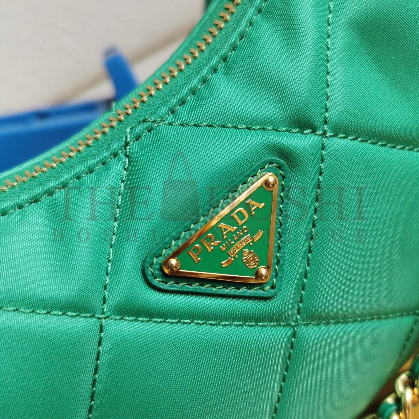Pra*a Re-Edition 1995 Chaine Mini Bag in Green Re-Nylon Master Quality