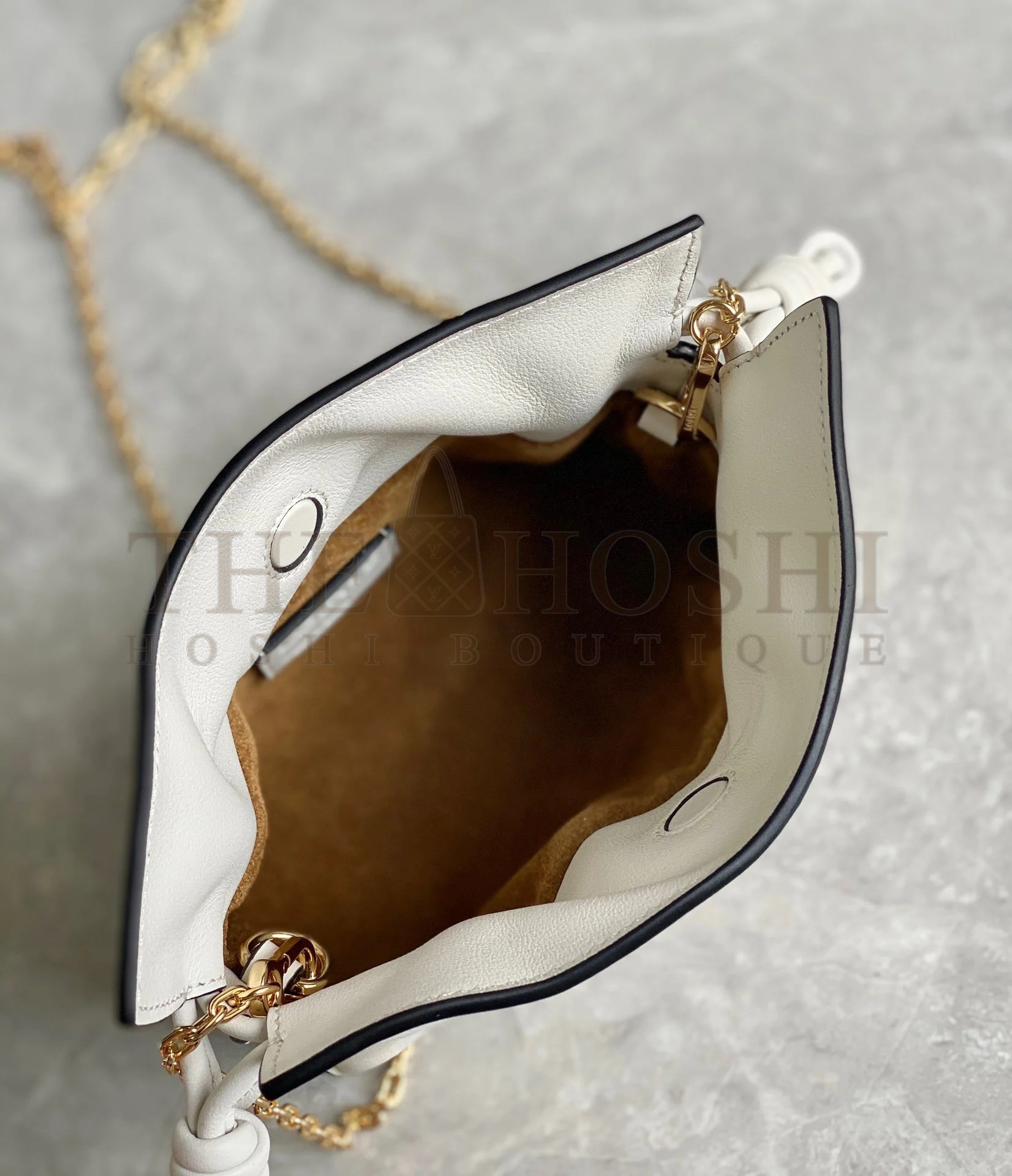 L0ew* Flamenco Nano Clutch In White Nappa Leather Master Quality