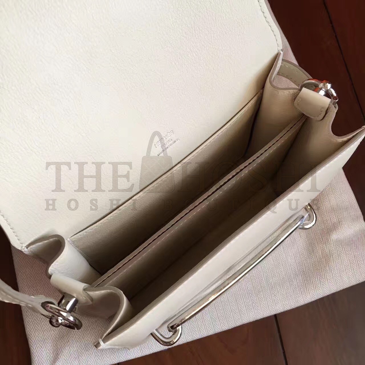H**me5 Mini Sac Roulis Bag In Ivory Swift Leather Master Quality