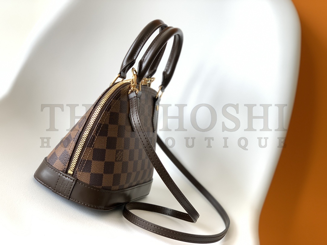 L0vis Vvtt0n LV Women Alma BB Handbag in Graphic Damier Ebene Canvas N41221 M53152 Master Quality