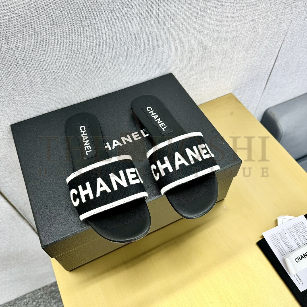 Ch**el sandals flat real leather Master Quality