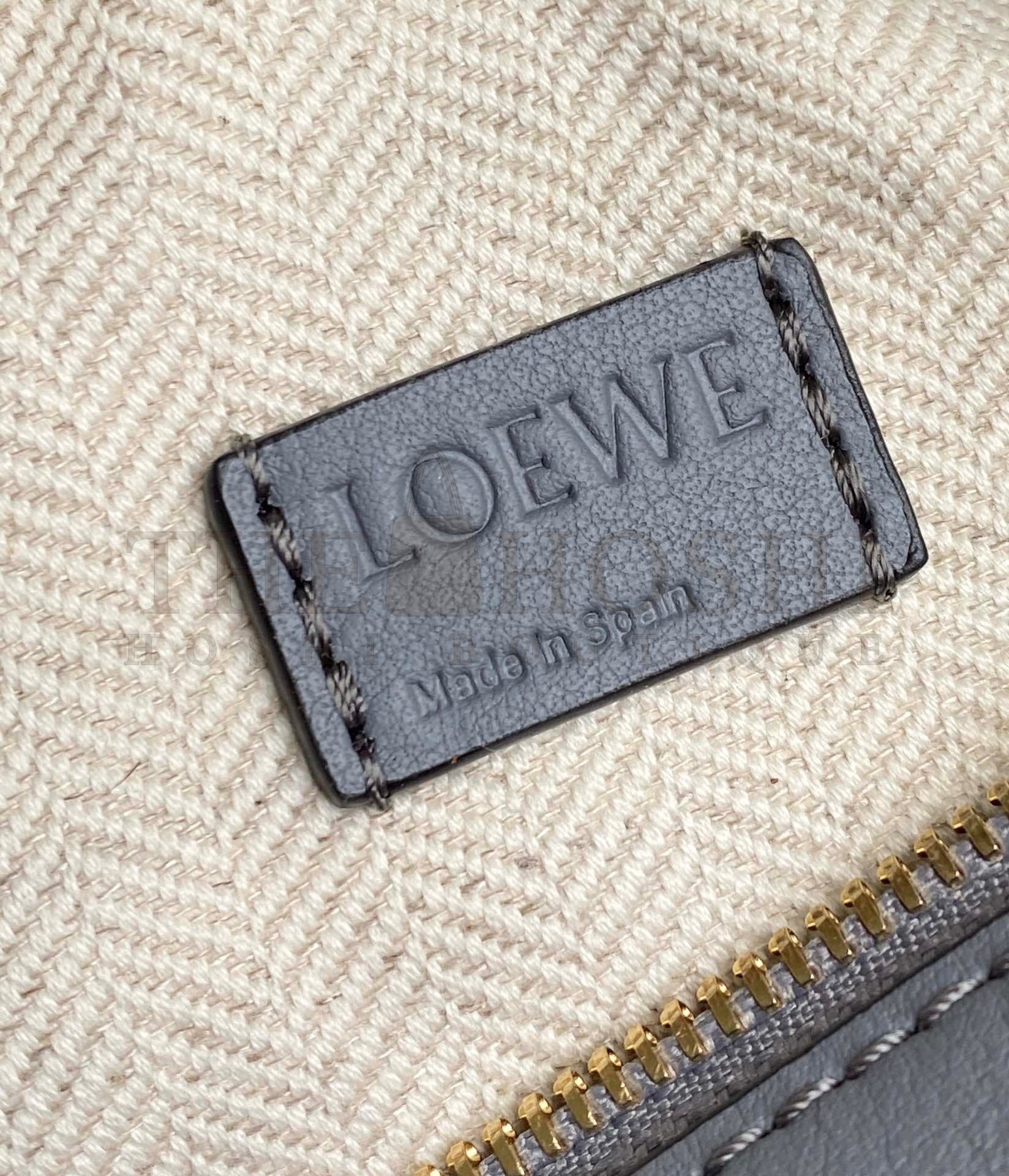 L0ew* Puzzle Mini Bag In Asphalt Grey/Nude/Green Calfskin Master Quality