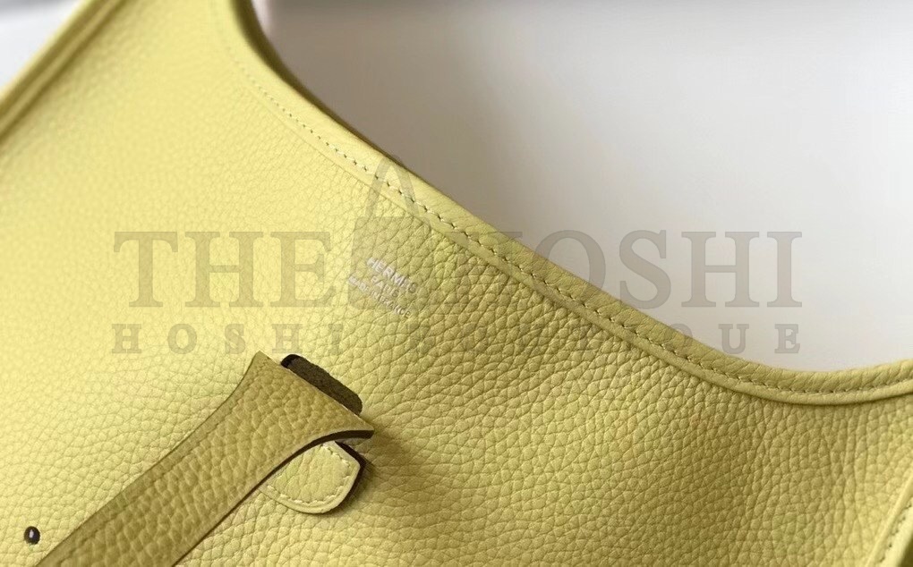 H**me5 Evelyne III 29 Bag In Jaune Poussin Clemence Leather Master Quality