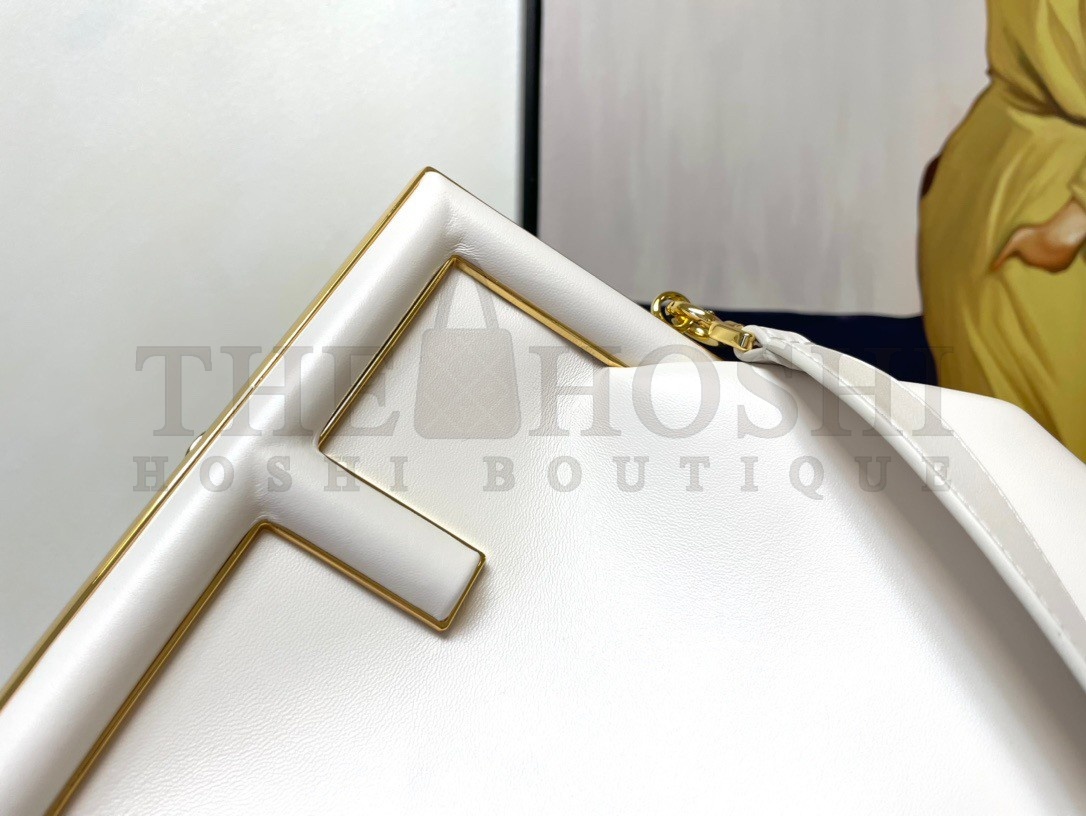 F**di First Medium Bag In White Nappa Leather Master Quality
