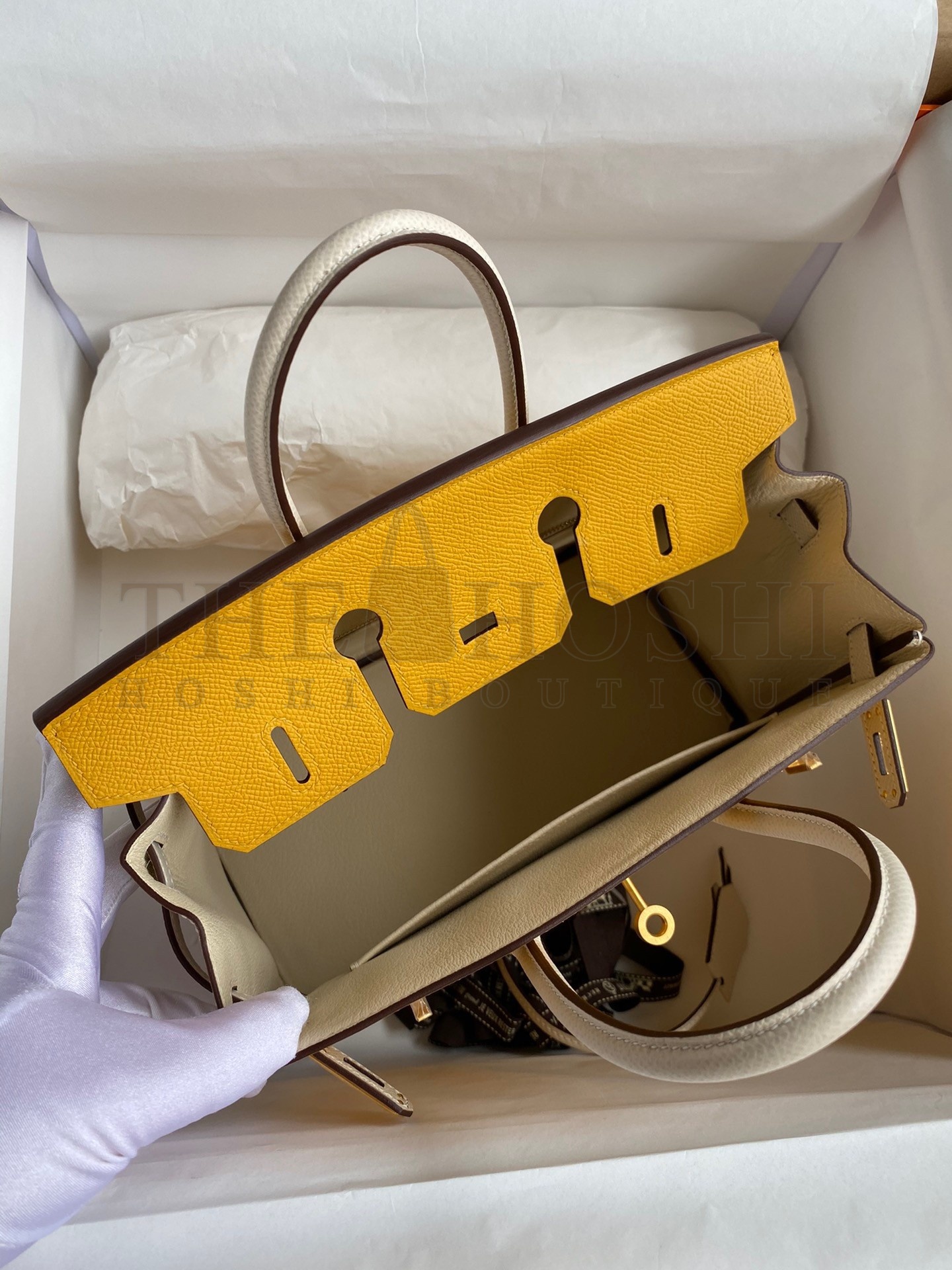 H**me5 HSS Birkin 25 Bicolor Bag in Jaune d