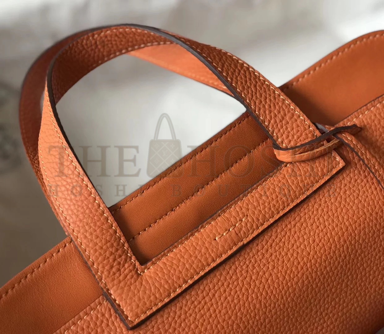 H**me5 Halzan 31cm Bag In Orange Clemence Leather Master Quality