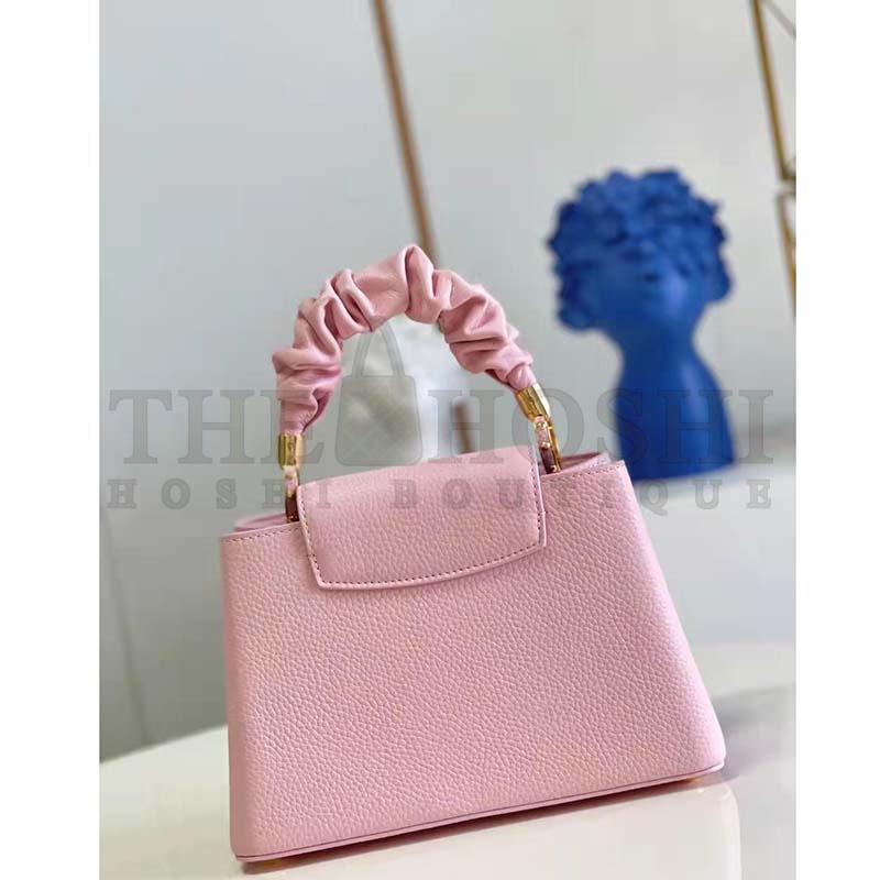 L0vis Vvtt0n LV Women Capucines BB Handbag Pink Taurillon Calfskin Master Quality