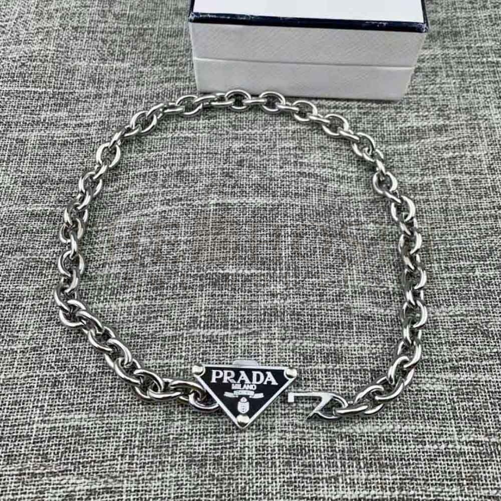 Pra*a Women Symbole Necklace 925 Sterling Silver Master Quality