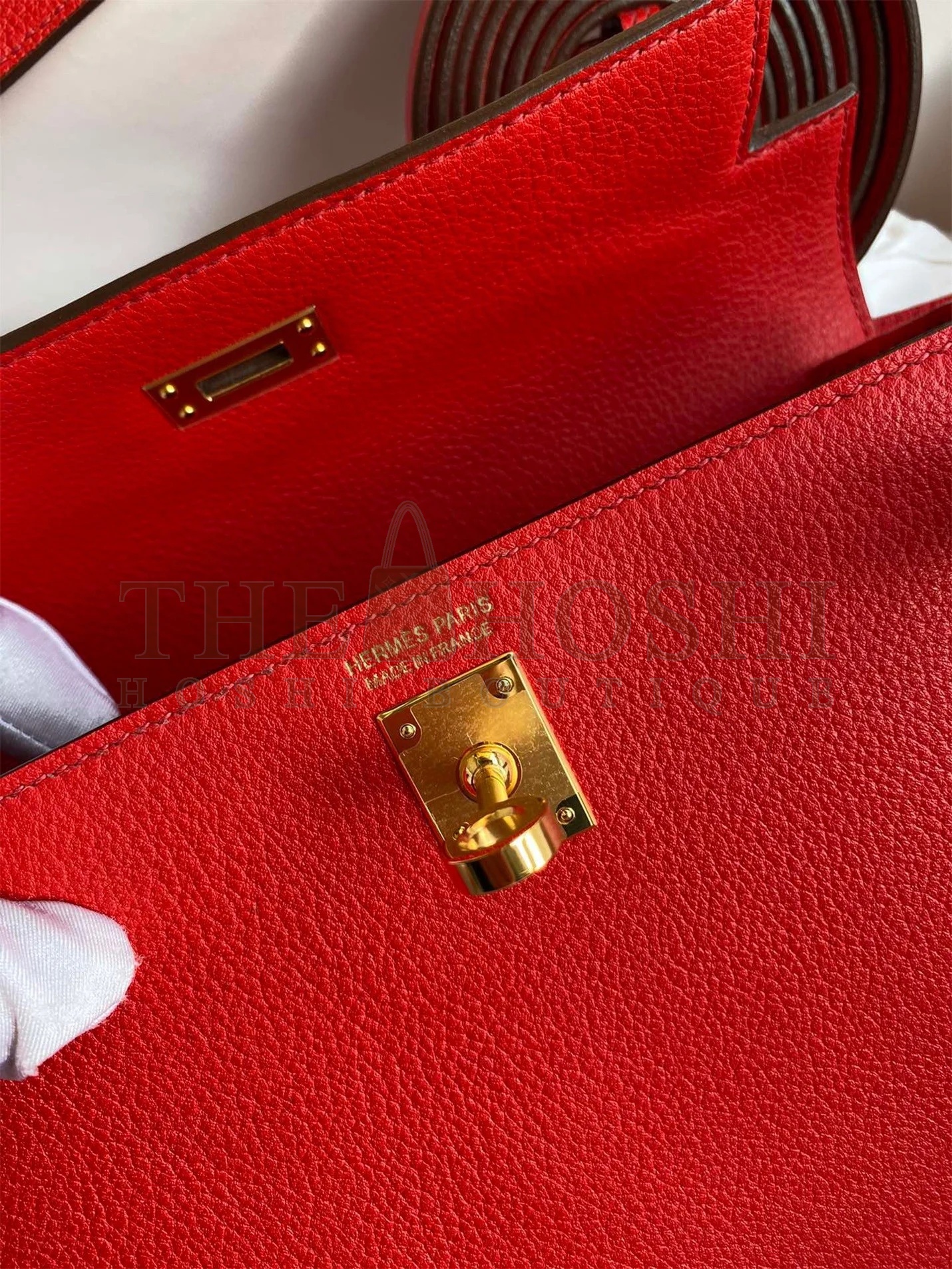 H**me5 Kelly Danse II Handmade Bag In Red Evercolor Calfskin Master Quality