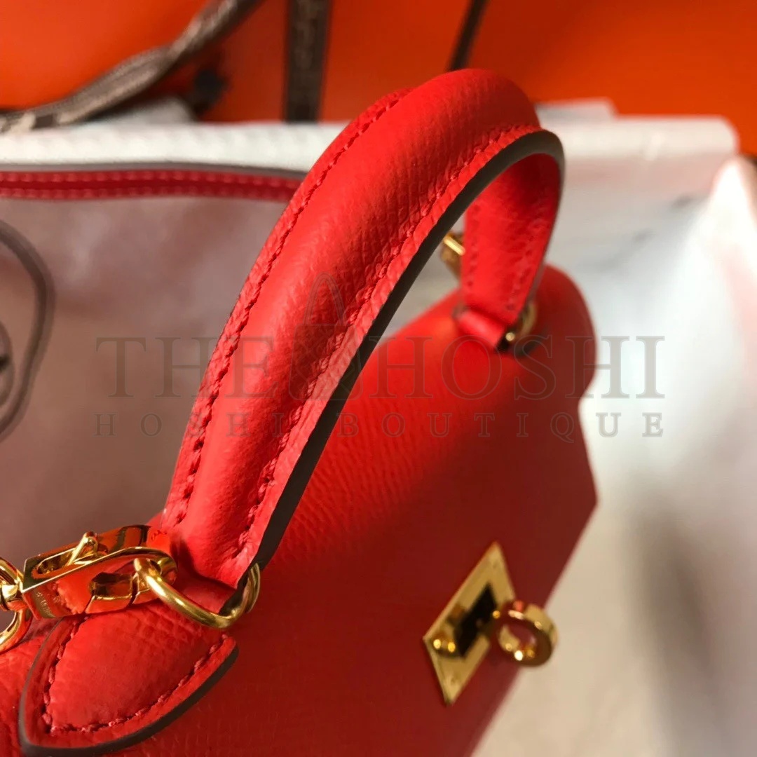 H**me5 Kelly Mini II Sellier Bag In Red Epsom Leather Master Quality
