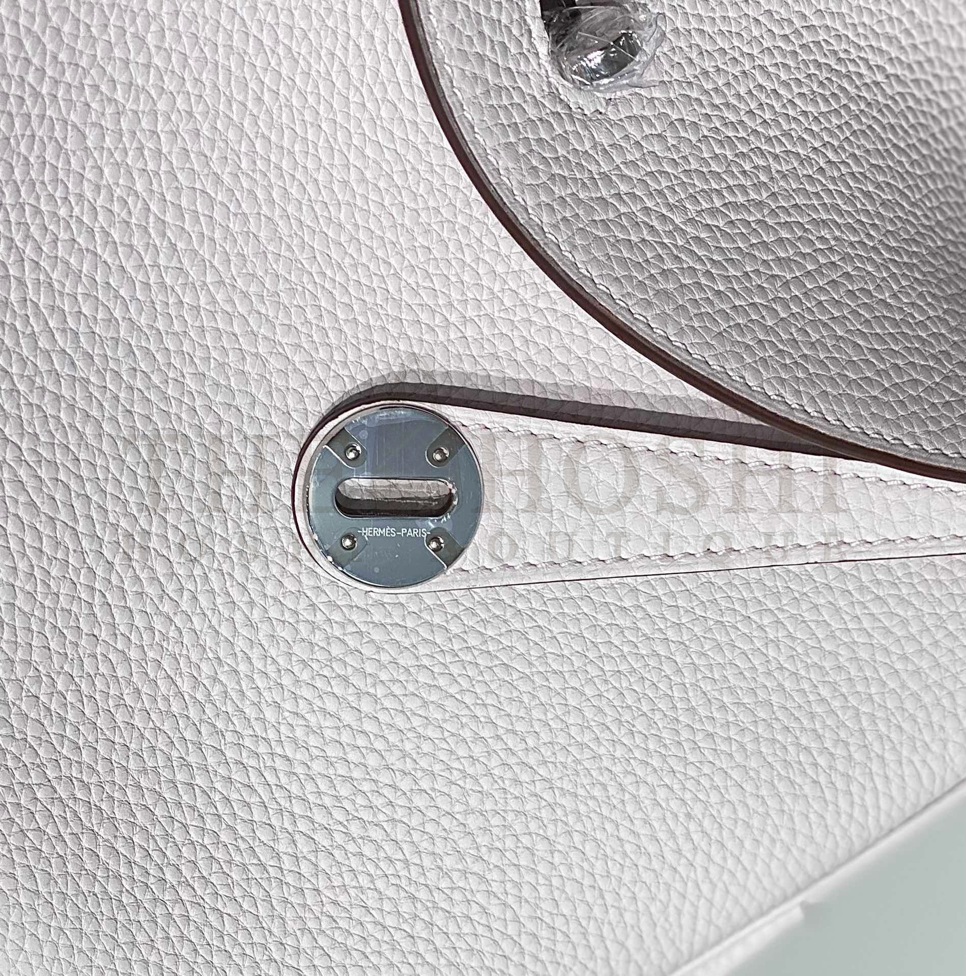 H**me5 Lindy 30cm Bag In Mauve Pale Clemence Leather PHW Master Quality