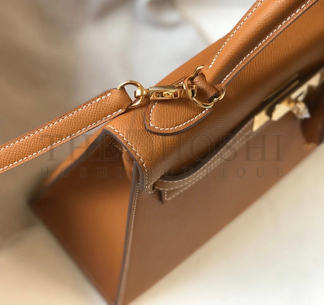H**me5 Kelly 32cm Sellier Bag in Gold Epsom Calfskin GHW Master Quality