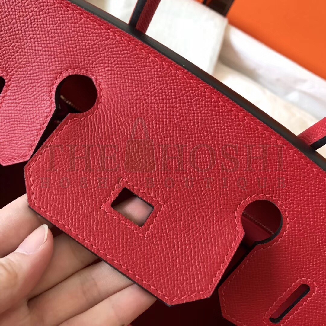H**me5 Red Birkin 30cm Epsom Handmade Bag Master Quality