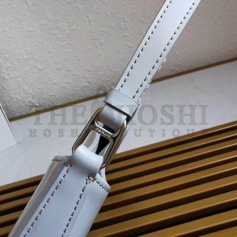 Pra*a Cleo Shoulder Small Bag In Blue Brushed Leather Master Quality