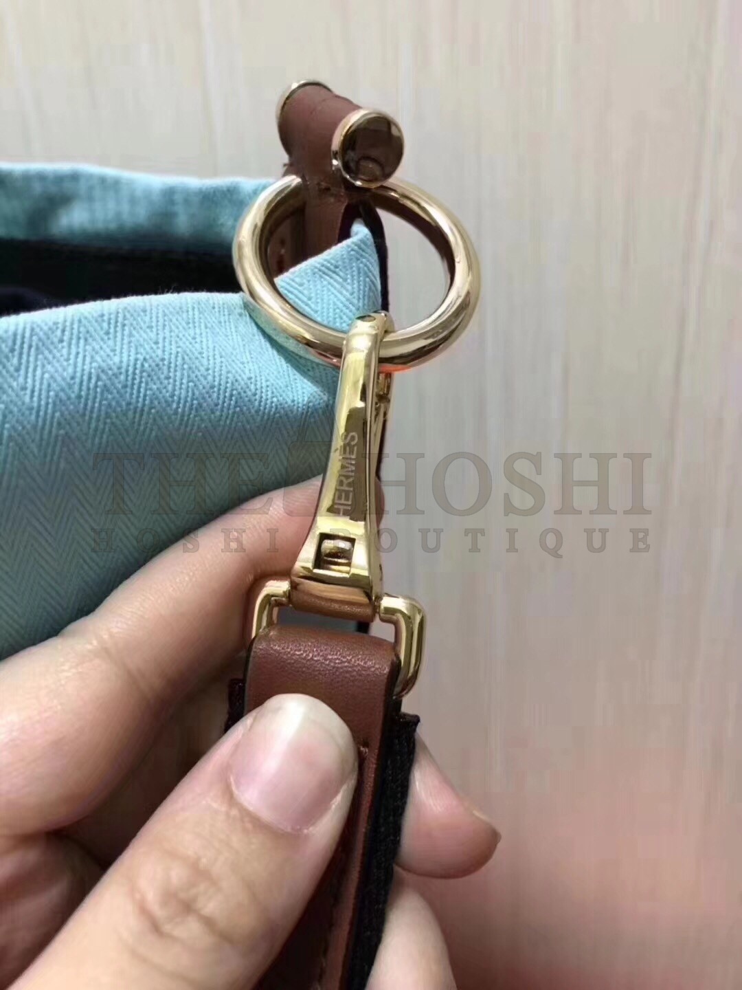 H**me5 Grooming Bucket Bag In Blue Canvas Master Quality