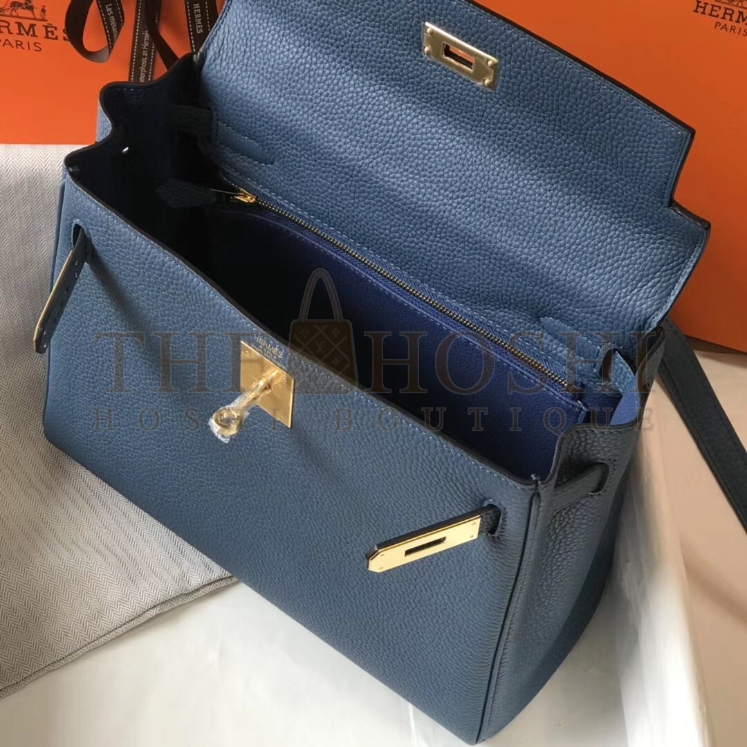 H**me5 Blue Agate Clemence Kelly 28cm Bag Master Quality