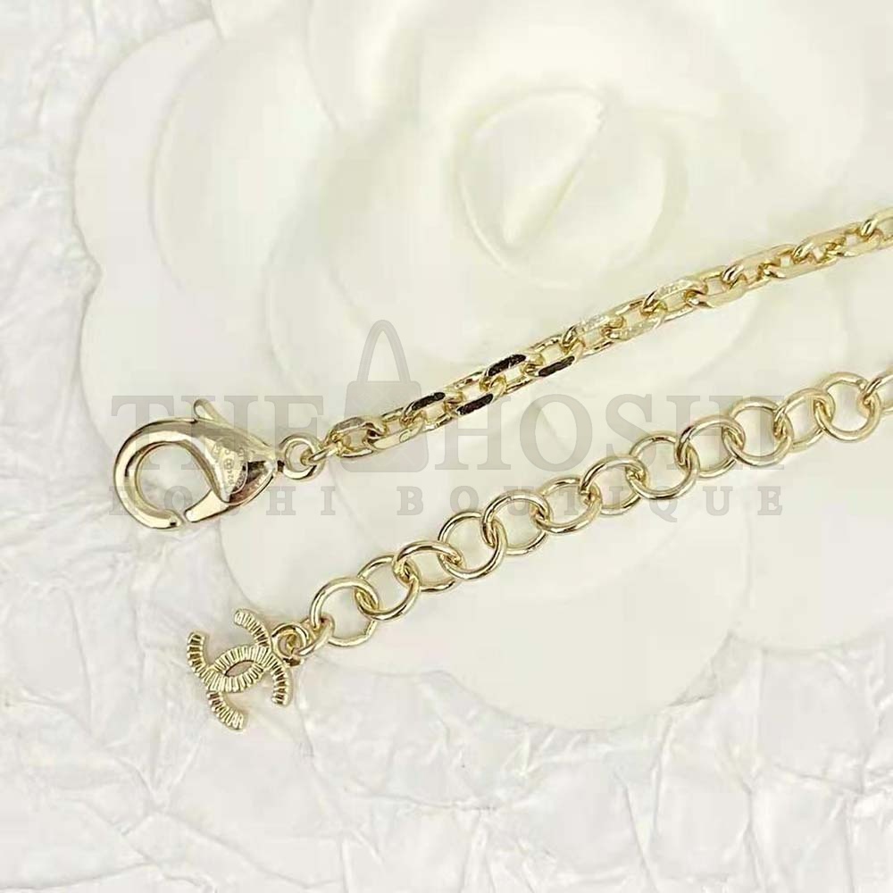 Ch**el Women Necklace in Metal Resin Glass Pearls and Strass Master Quality