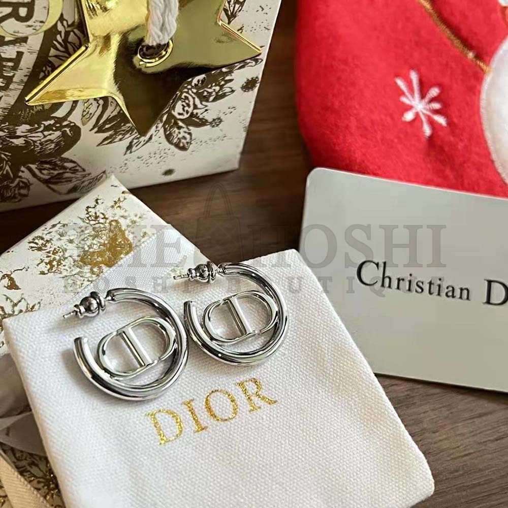D10r Women 30 Montaigne Earrings Silver-Finish Metal Master Quality