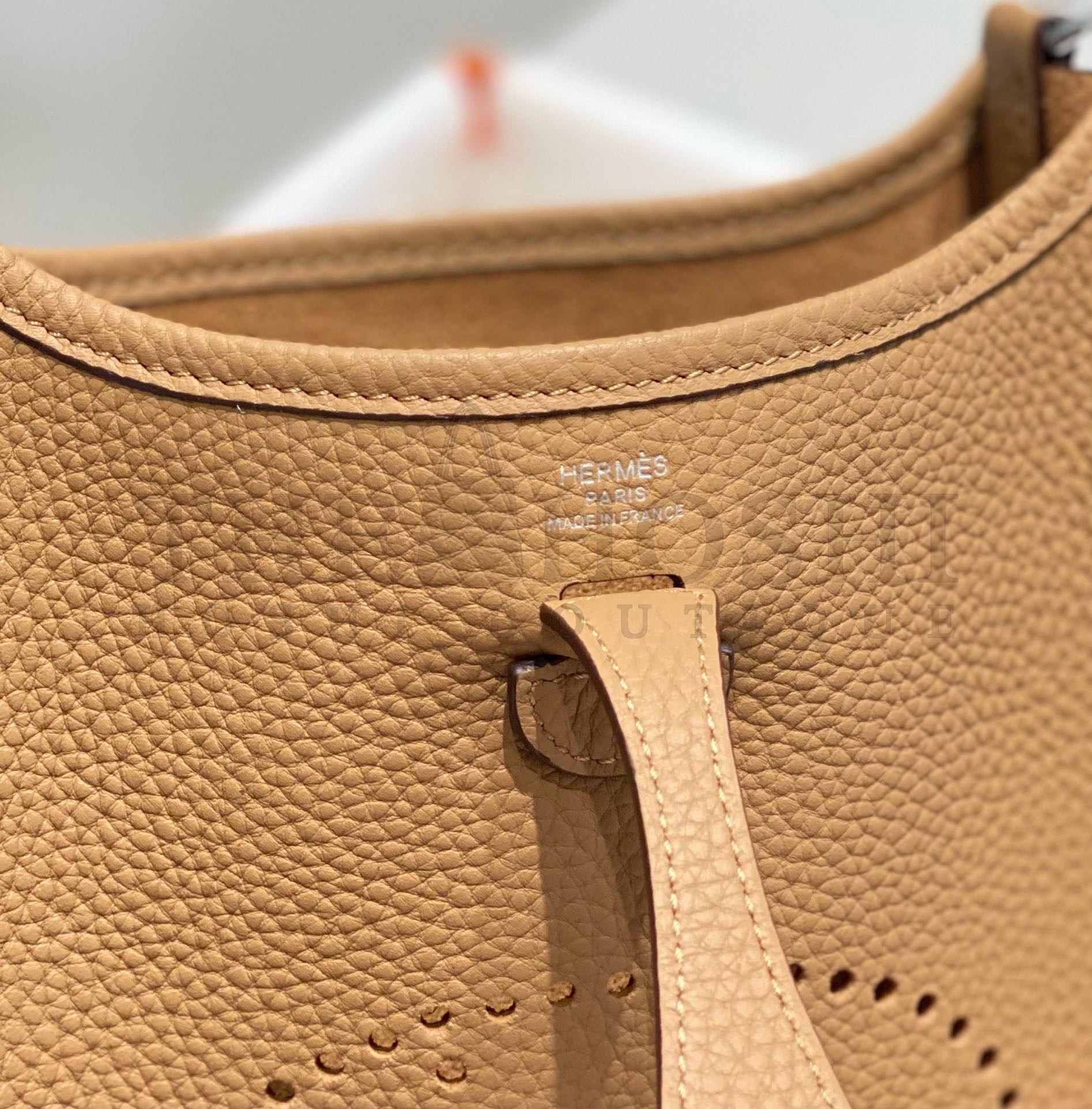 H**me5 Evelyne III TPM Bag In Chai Clemence Leather Master Quality