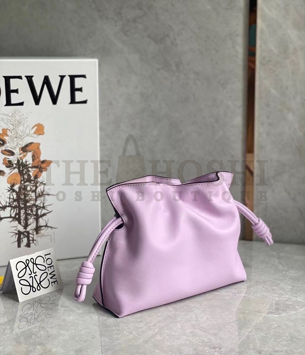 L0ew* Flamenco Mini Clutch In Bloom Orchid Nappa Leather Master Quality