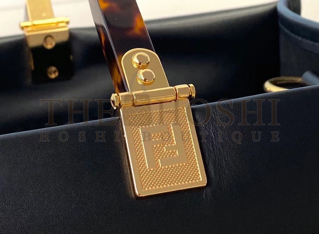 F**di Sunshine Medium Tote Bag In Black Calfskin Master Quality