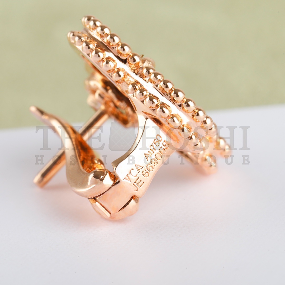 18K V*n Cl**f & Arpels V*n Cl**f und Arpels Magic Alhambra Ohrringe Schwarz Golden earring Master Quality