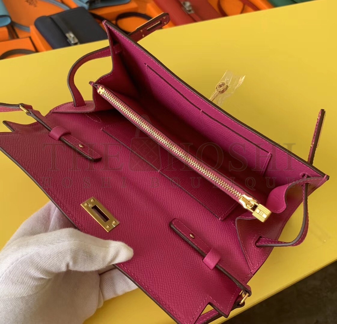 H**me5 Kelly Classique To Go Wallet In Magnolia Epsom Calfskin Master Quality