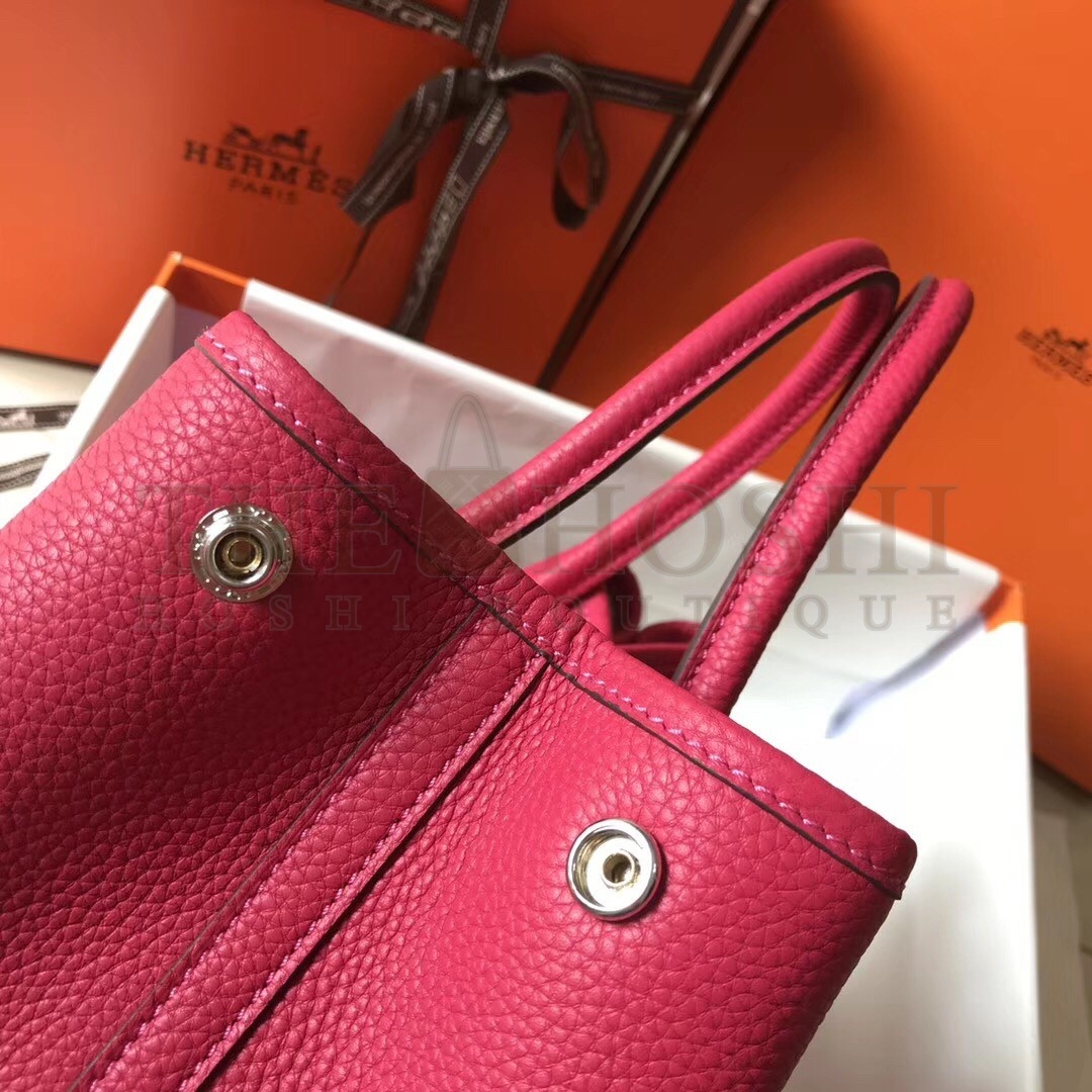 H**me5 Garden Party 36 Bag In Rose Tyrien Clemence Leather Master Quality