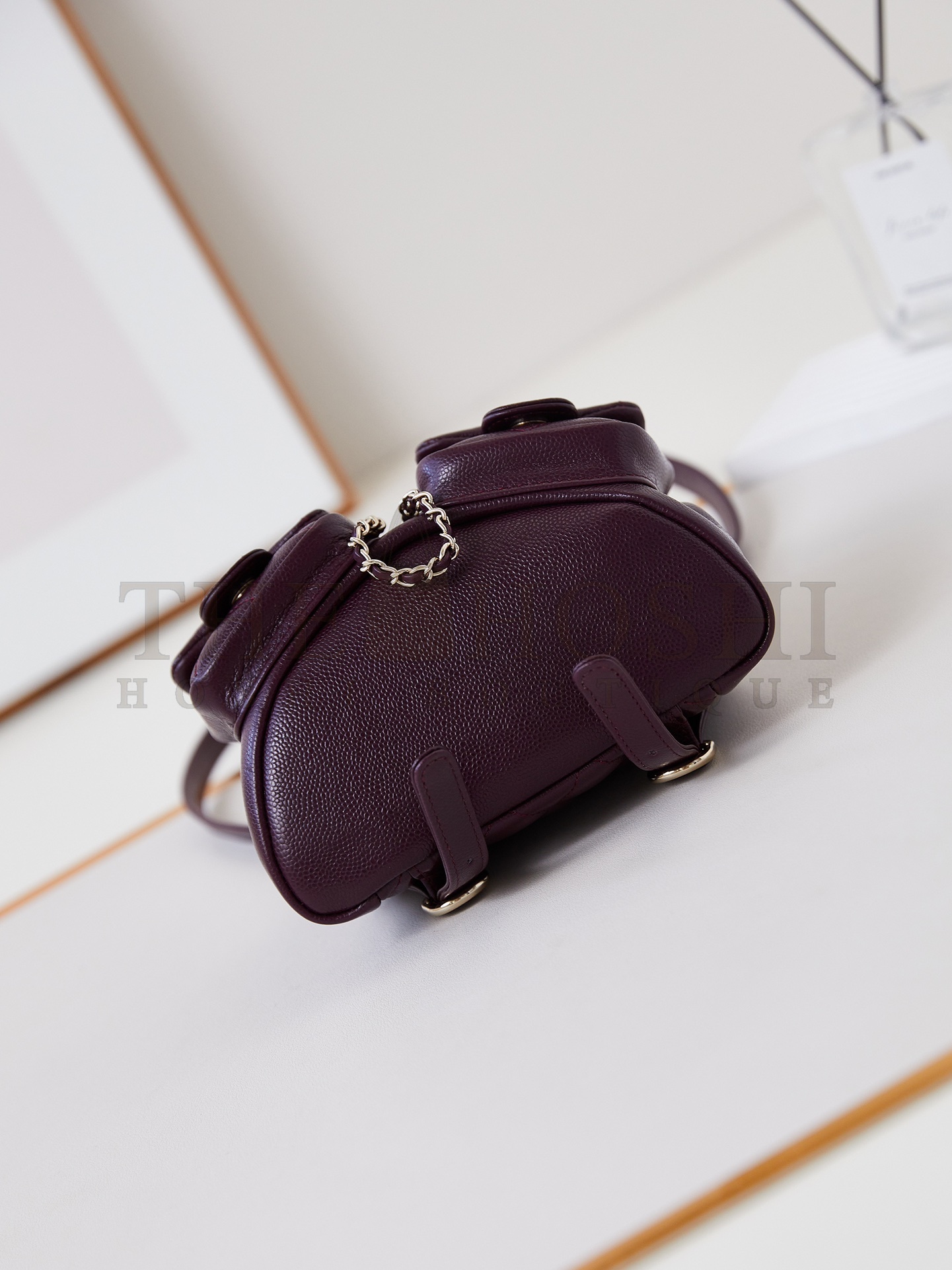 Calfskin Quilted Mini Duma Pockets Drawstring Backpack  Ch**el Master Quality