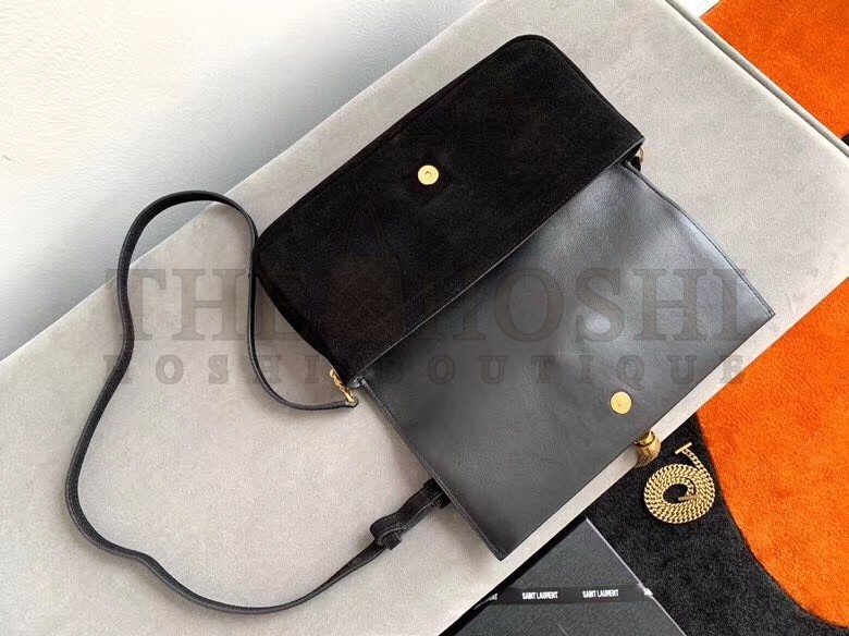 Sa1nt Lau*nt Kate 99 Shoulder Bag In Black Suede Master Quality