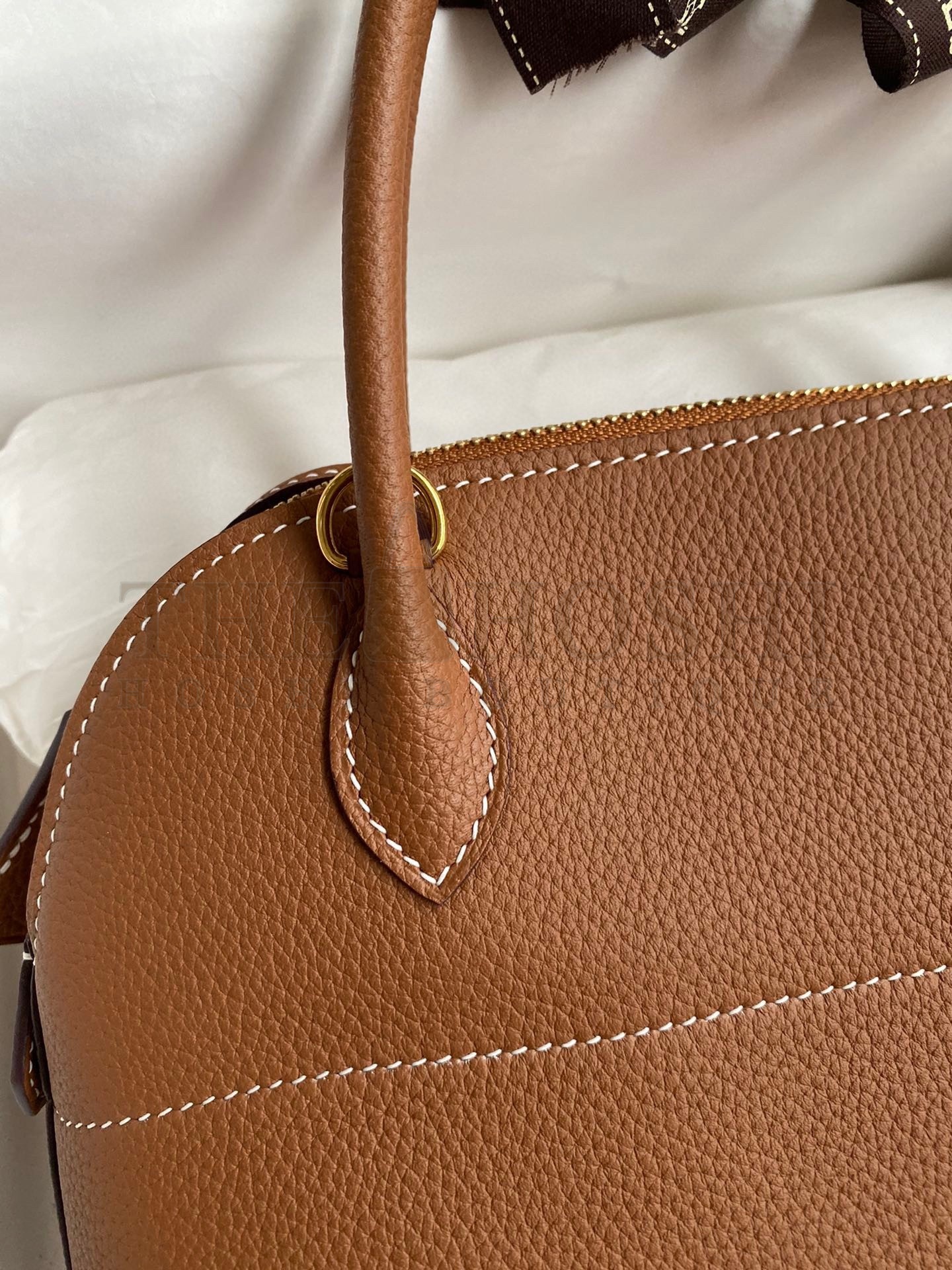 H**me5 Bolide 1923 27 Handmade Bag In Gold Clemence Calfskin Master Quality