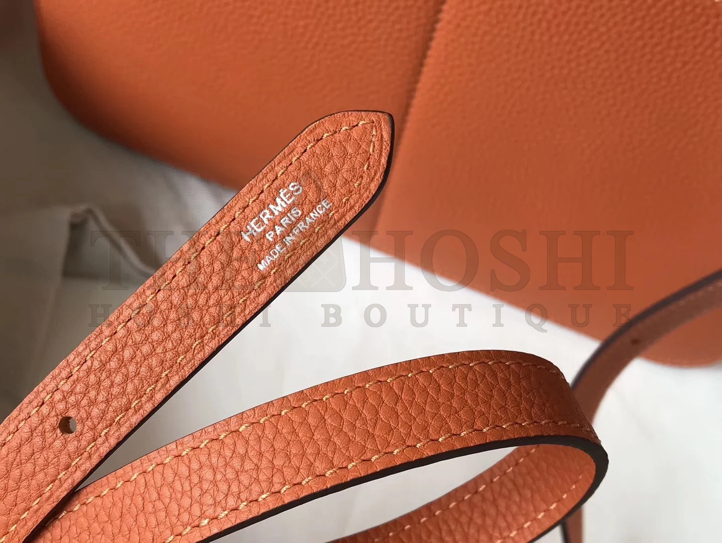 H**me5 Halzan 31cm Bag In Orange Clemence Leather Master Quality