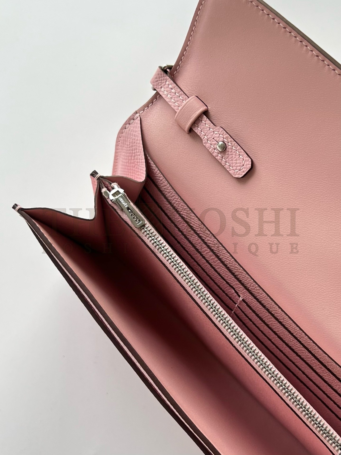 H**me5 Constance To Go Wallet in Pink Epsom Calfskin Master Quality