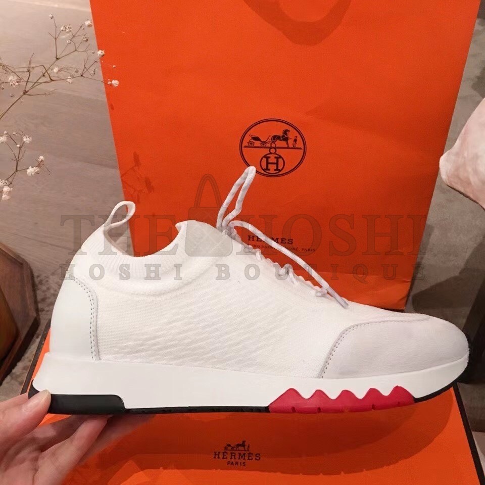 H**me5 Addict Sneakers In White Knit Master Quality