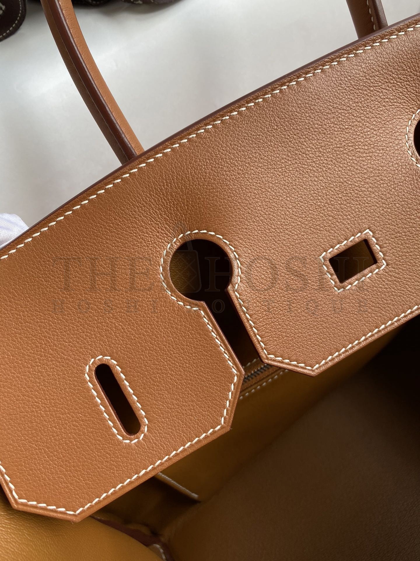 H**me5 Birkin 35 Handmade Bag In Toile & Gold Swift Leather Master Quality