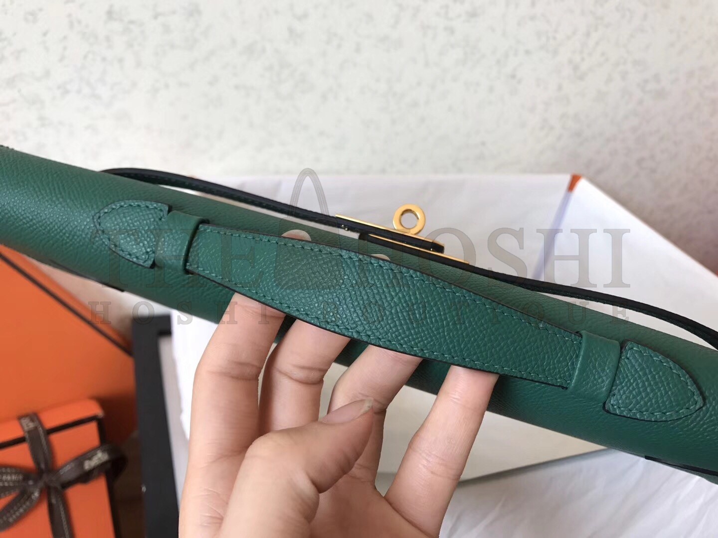 H**me5 Malachite Epsom Kelly Cut Handmade Bag Master Quality