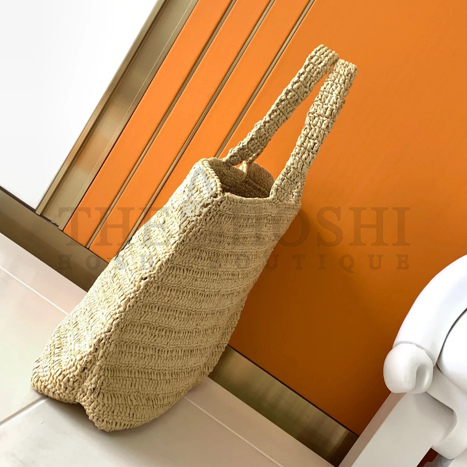 Sa1nt Lau*nt Rive Gauche Tote Bag in Beige Raffia Crochet Master Quality