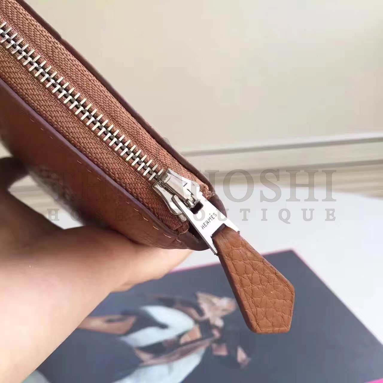 H**me5 Brown Clemence Azap Zipped Wallet Master Quality