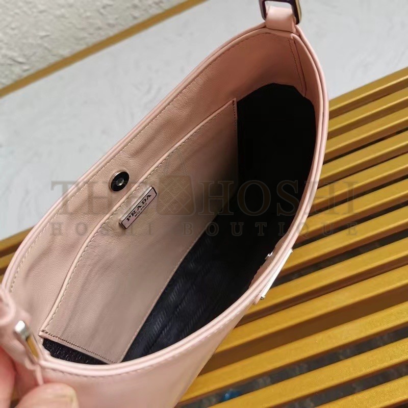 Pra*a Cleo Shoulder Small Bag In Pink Brushed Leather Master Quality